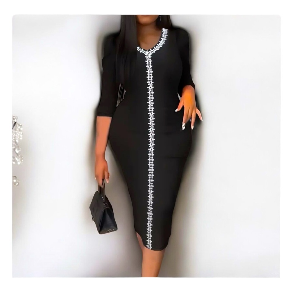 Classic black dress with detail stunning